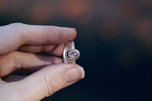 Pink Sapphire Mira Stacker Ring Size 8