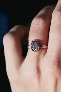 Pink Sapphire Mira Stacker Ring Size 8