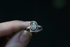 Labradorite Mira Stacker Ring Size 7.5