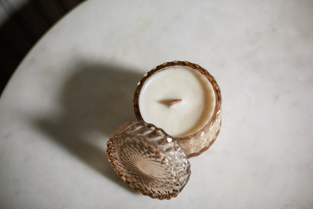 Champagne Cut Glass Candle