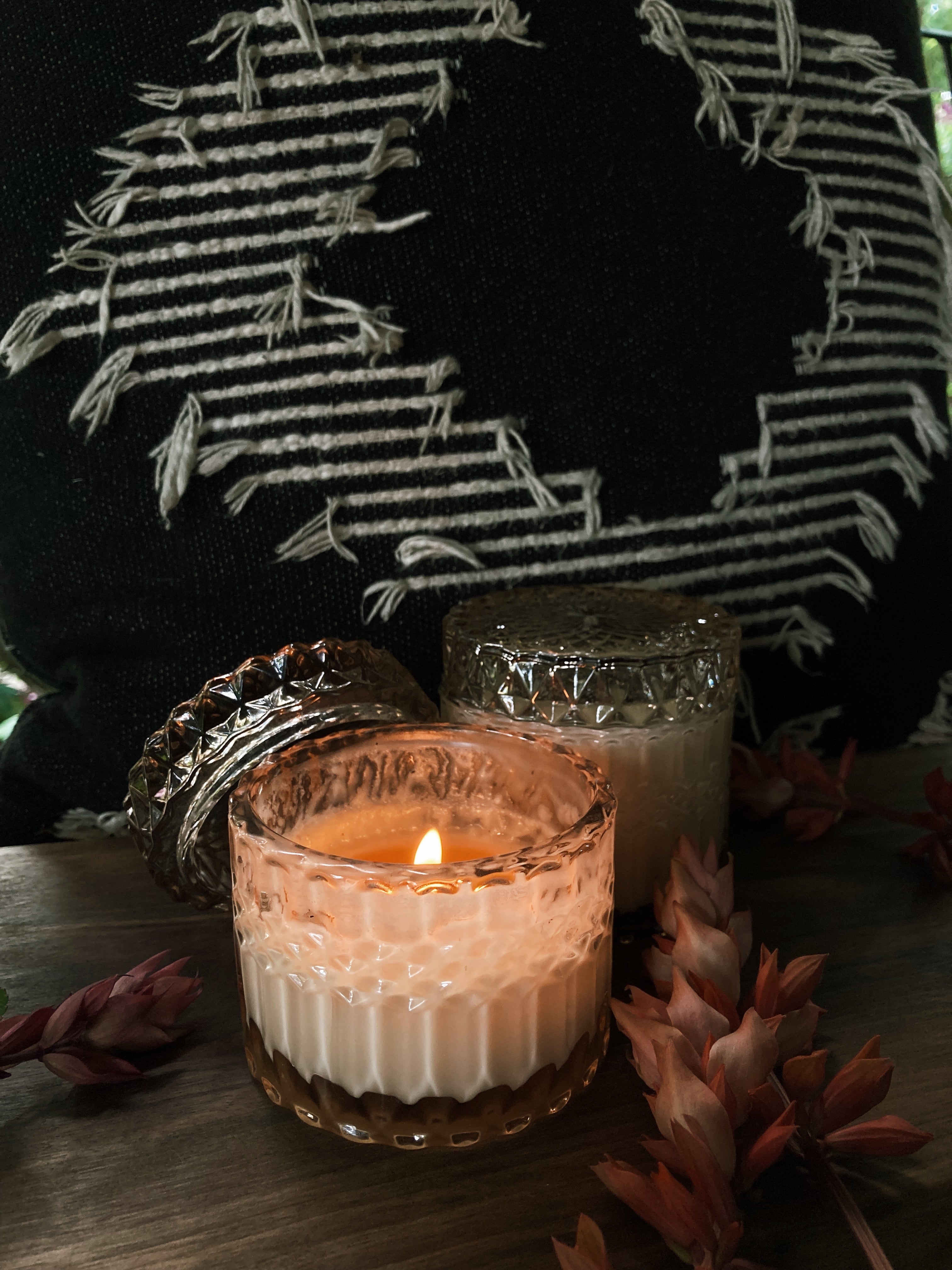 Champagne Cut Glass Candle